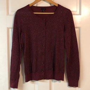 Talbots Rhinestone button sparkle cardigan sweater